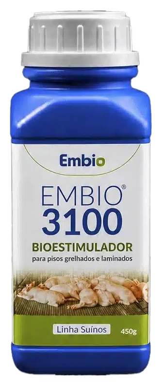 Frasco oficial do Embio 3100, linha suínos, 450g